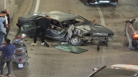 إصابة شابين في حادث سير بنفق مركز الحليب بطنجة