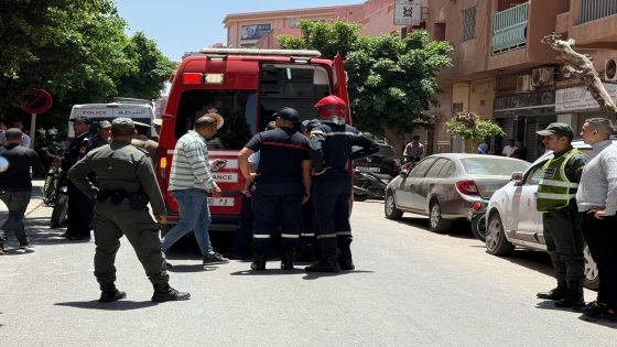 استخدام شرطي لسلاحه الوظيفي بمراكش ( صور )