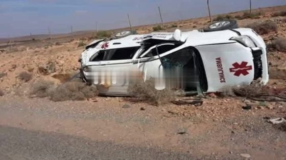 وفاة سيدة في انقلاب سيارة إسعاف بدار ولد زيدوح