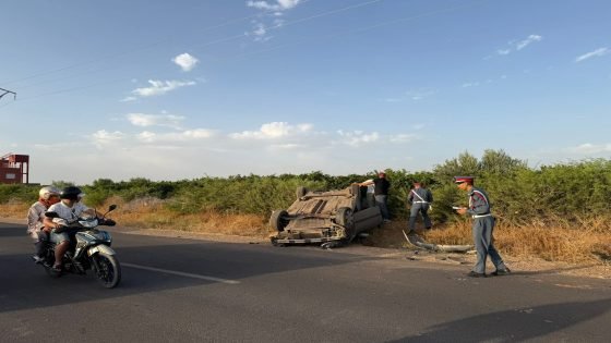 حادثة سير تُرسل سائق سيارة خفيفة إلى مستعجلات بني ملال (صور)
