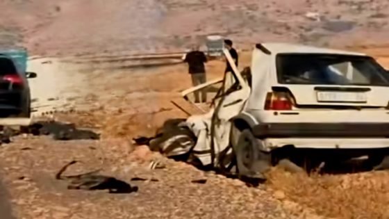 مصرع أسرة صغيرة في حادثة سير مأساوية قرب واد العبيد بإقليم أزيلال