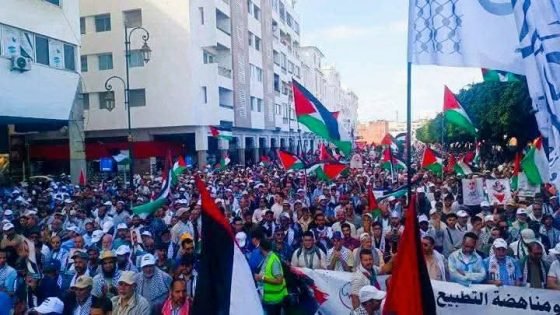 مسيرة حاشدة في الرباط تجدد التضامن الشعبي مع فلسطين