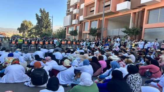 احتجاج أساتذة التعليم الأولي بجهة بني ملال خنيفرة للمطالبة بالإدماج وتحسين الأجور