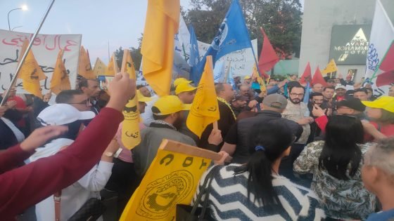 احتجاج عمال فندق أفانتي بالمحمدية ضد الطرد التعسفي