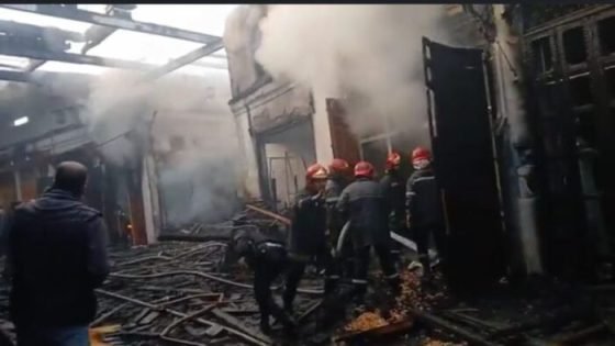 حريق سوق بتازة يخلف خسائر كبيرة