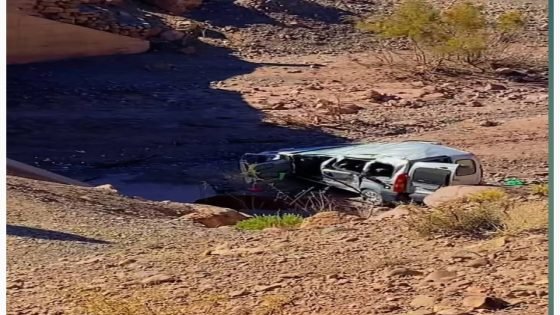 وفـ..اة سيدة وإصابة ثلاثة بجروح خطيرة في انقلاب سيارة بطريق إغيل نومكون ( صور )