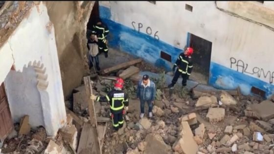 انهيار منزلين مهجورين بحي السانية في المدينة العتيقة لتطوان