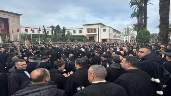 محامو المغرب يحتجون أمام البرلمان رفضاً لمشروع قانون المهنة