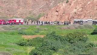 مستجدات في حادث انقلاب حافلة بمنحدر أد بوشني بين سيدي إفني وميراللفت