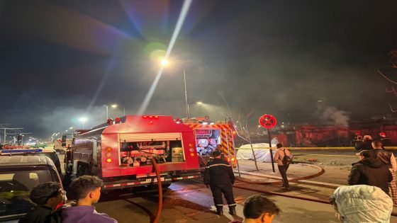 حريق مهول يهز حي المسيرة بمراكش