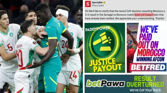 كيف ستتعامل شركات المراهنات مع تغيير نتيجة نهائي بين المغرب والسنغال؟