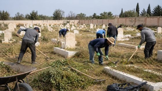 أيادي الخير تلتقي… مبادرة تطوعية لتنقية مقبرة المسيرة بأولاد عياد