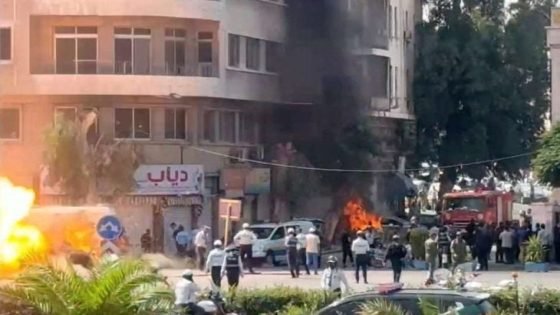 انفجاران يهزان دمشق خلال زيارة ماكرون