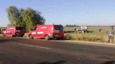 مصرع 5 أشخاص بينهم طفل في اصطدام مروع بين سيارة أجرة وسيارة خفيفة بطاطا