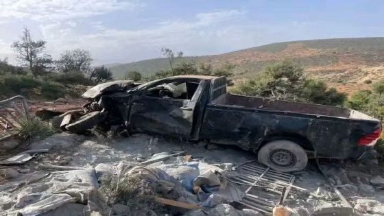 حادثة سير مميتة ب”أفراو نتكلا” بإقليم أزيلال ( صور )