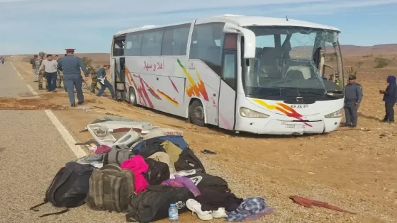 النيابة العامة تفتح تحقيقا بعد مصرع 4 أشخاص إثر انقلاب حافلة بزاكورة