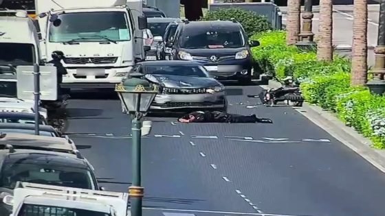 موقع دهس شرطي دراج بشارع محمد الخامس بأكادير