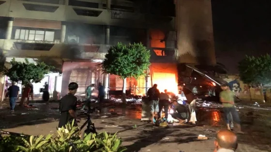 حريق مهول بالمركب التجاري القدس بتزنيت يخلف خسائر مادية كبيرة